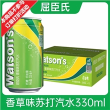 屈臣氏 香草味苏打汽泡水330ml*24罐